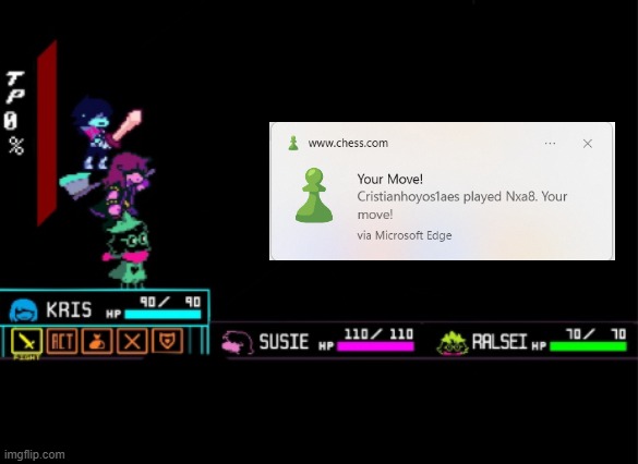 my enemy really just be spawning 4d knights | image tagged in blank deltarune battle | made w/ Imgflip meme maker