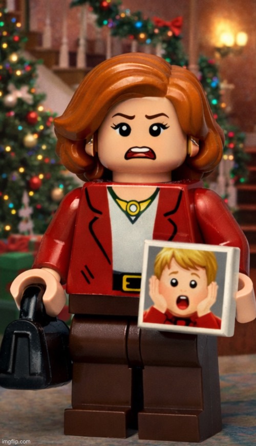 KEVIN!!! | image tagged in home alone,kate mccallister,catherine ohara,ai art,lego art,brian einersen | made w/ Imgflip meme maker