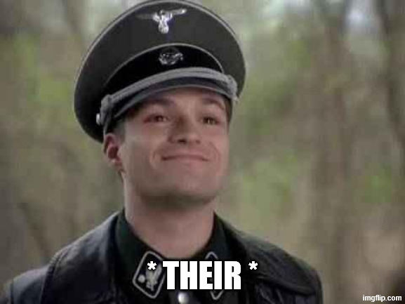 grammar nazi | * THEIR * | image tagged in grammar nazi | made w/ Imgflip meme maker