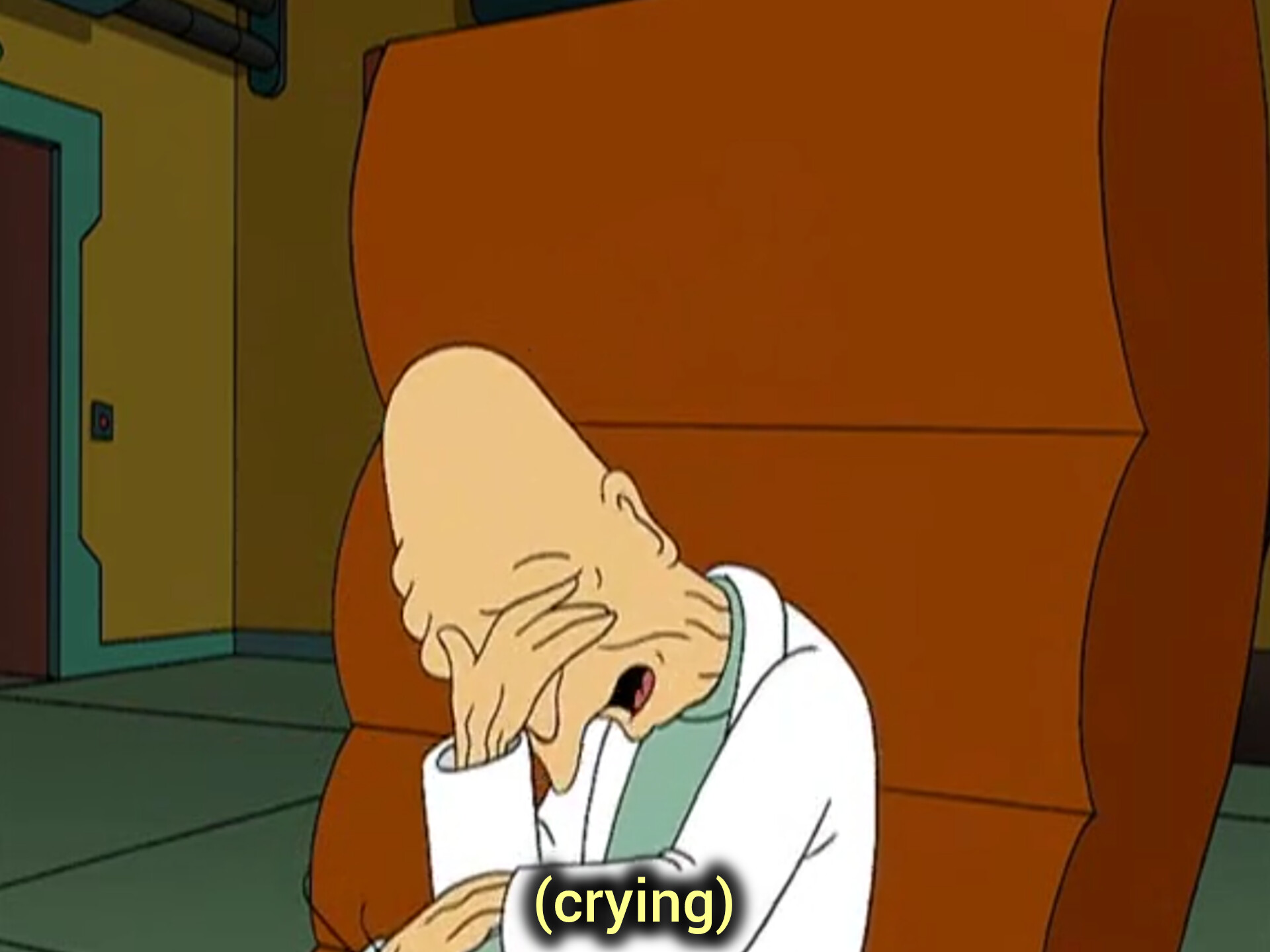 Professor Farnsworth Crying Blank Meme Template