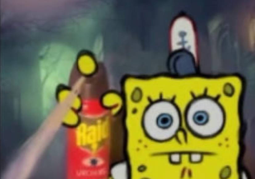 High Quality SpongeBob raid spray Blank Meme Template