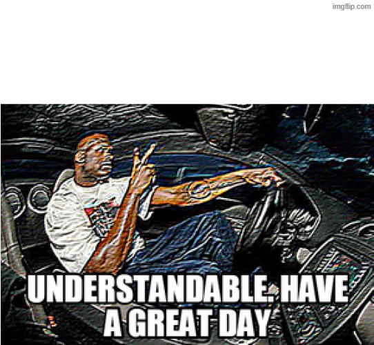 UNDERSTANDABLE, HAVE A GREAT DAY | image tagged in understandable have a great day | made w/ Imgflip meme maker