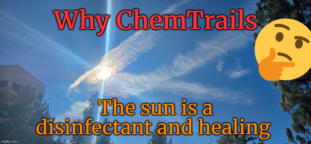 Our Sun | Why ChemTrails; The sun is a disinfectant and healing | image tagged in sun,chemtrails | made w/ Imgflip meme maker