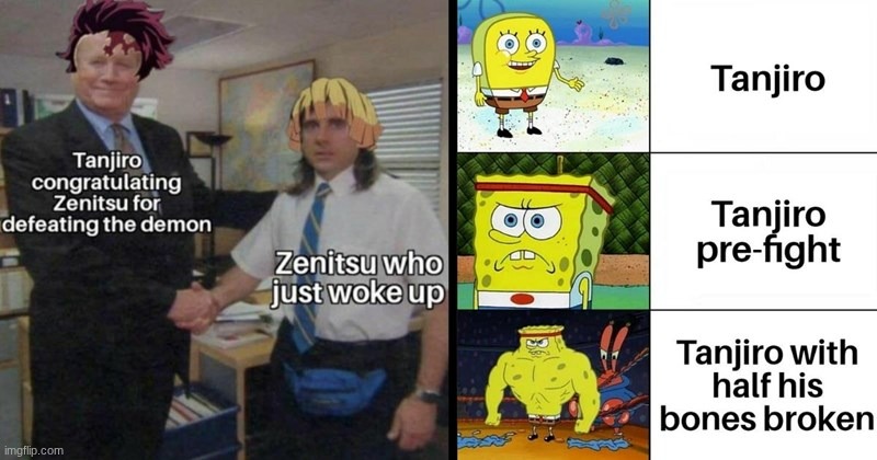 tanjiro | image tagged in memes,ermahgerd berks,demotivationals | made w/ Imgflip meme maker