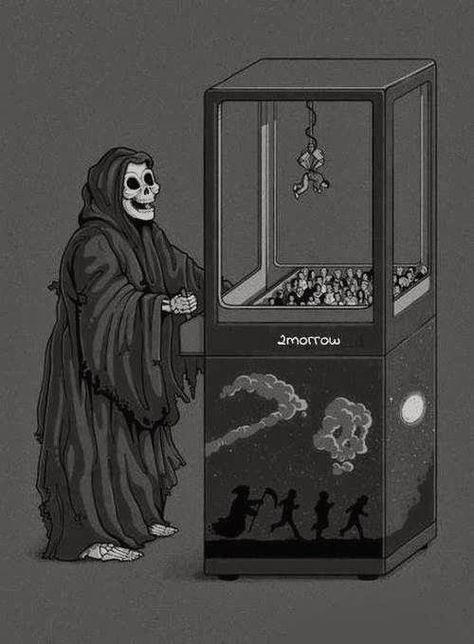 Grim Reaper Crane Game Blank Meme Template