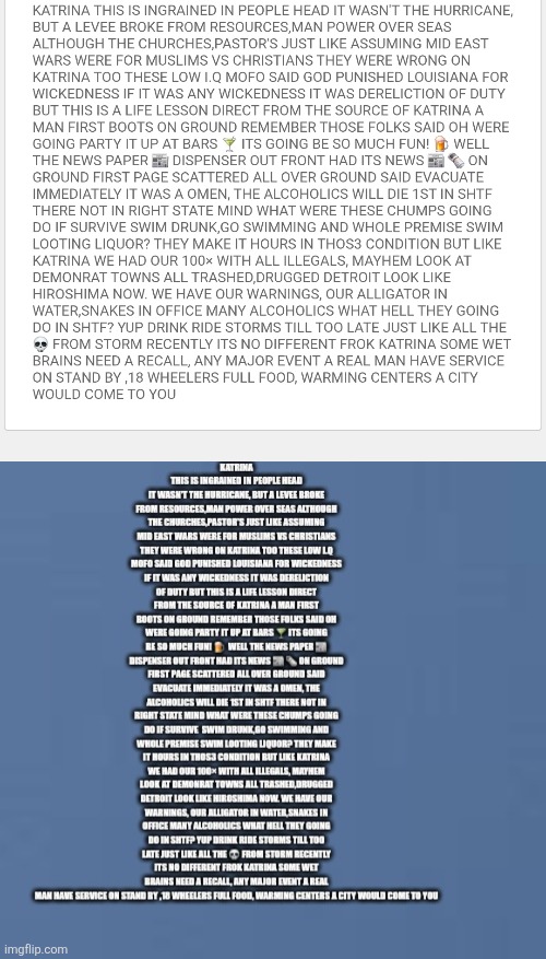 America catastrophes turned into religious game with alcoholic referees,were on our own!nieborhood unite | image tagged in wtf,katrina | made w/ Imgflip meme maker