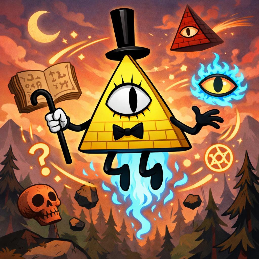 Bill Cipher Gravity Falls Halloween Blank Meme Template