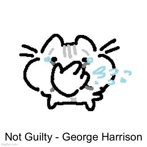 basiileaf cat laughing | Not Guilty - George Harrison | image tagged in basiileaf cat laughing | made w/ Imgflip meme maker