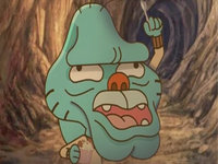 Gumball as a caveman Blank Meme Template