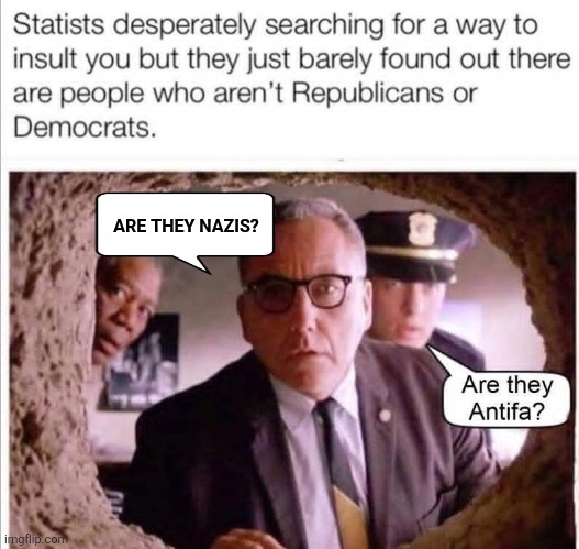 ARE THEY NAZIS? | image tagged in dig your hole deeper | made w/ Imgflip meme maker