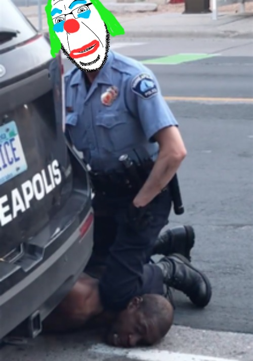 Joker Cobson kneels on george Floyd's neck Blank Meme Template