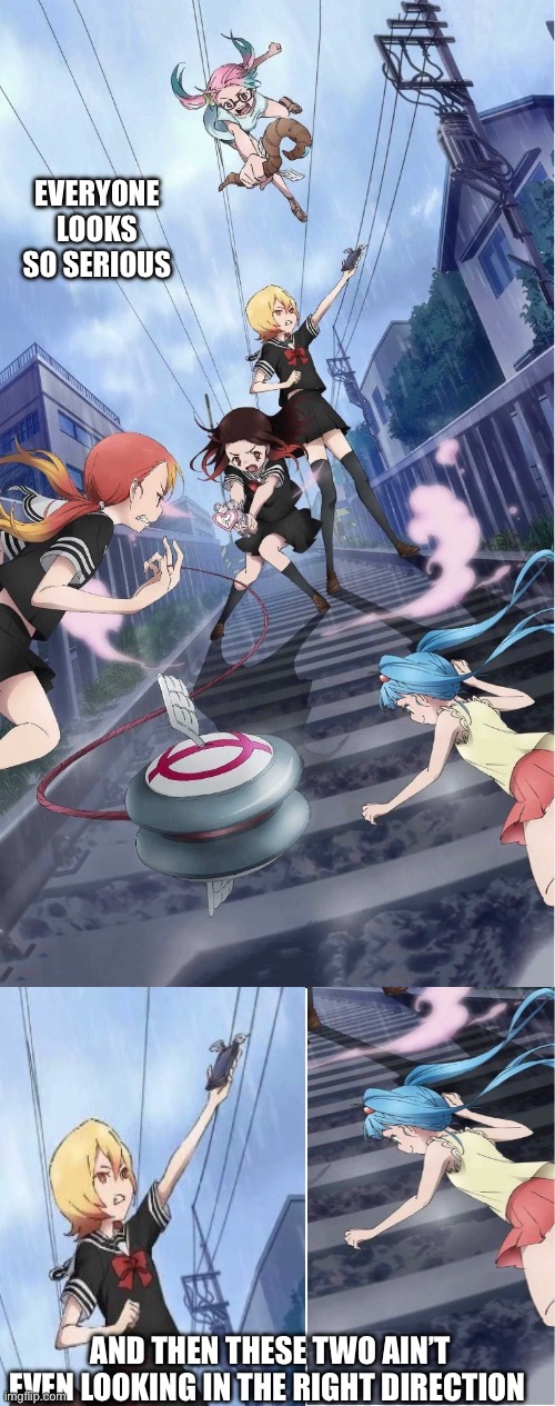 Bruh | EVERYONE LOOKS SO SERIOUS; AND THEN THESE TWO AIN’T EVEN LOOKING IN THE RIGHT DIRECTION | made w/ Imgflip meme maker