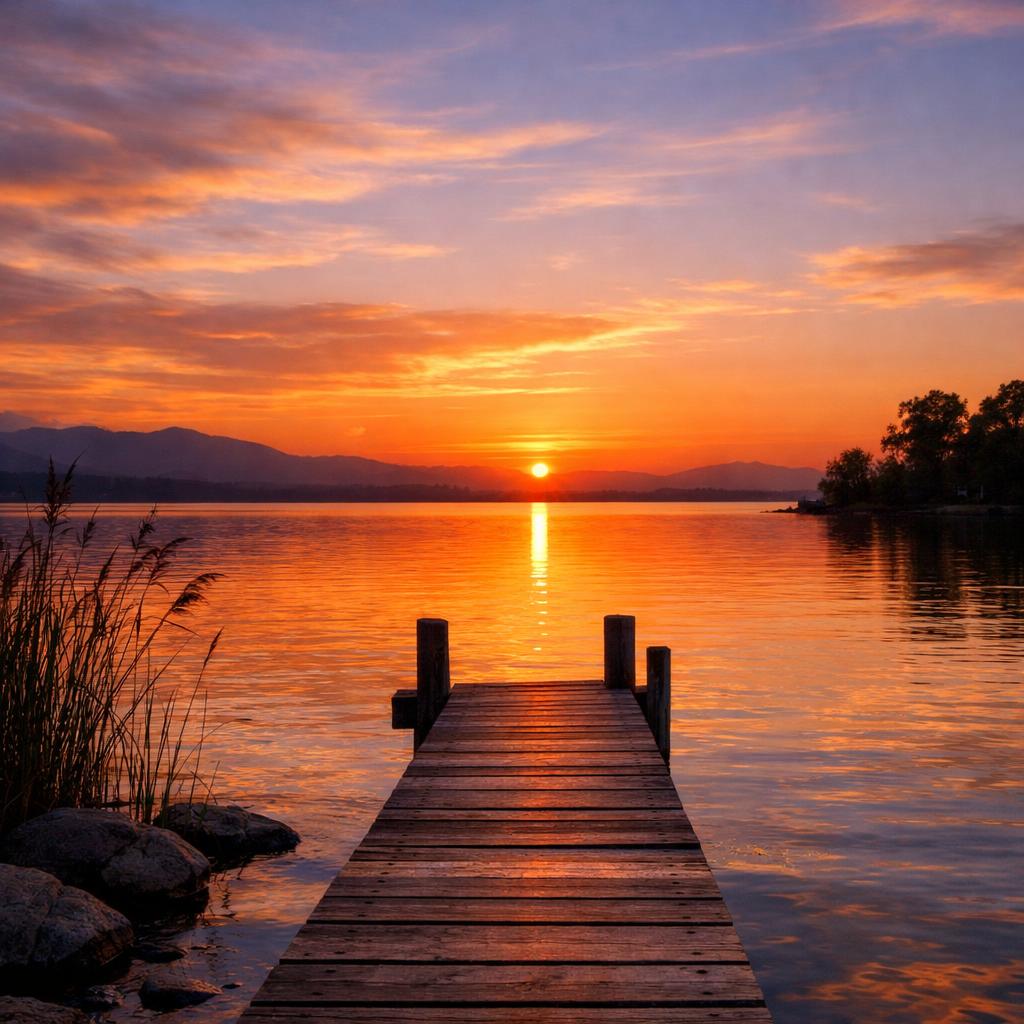 serene sunset Blank Meme Template