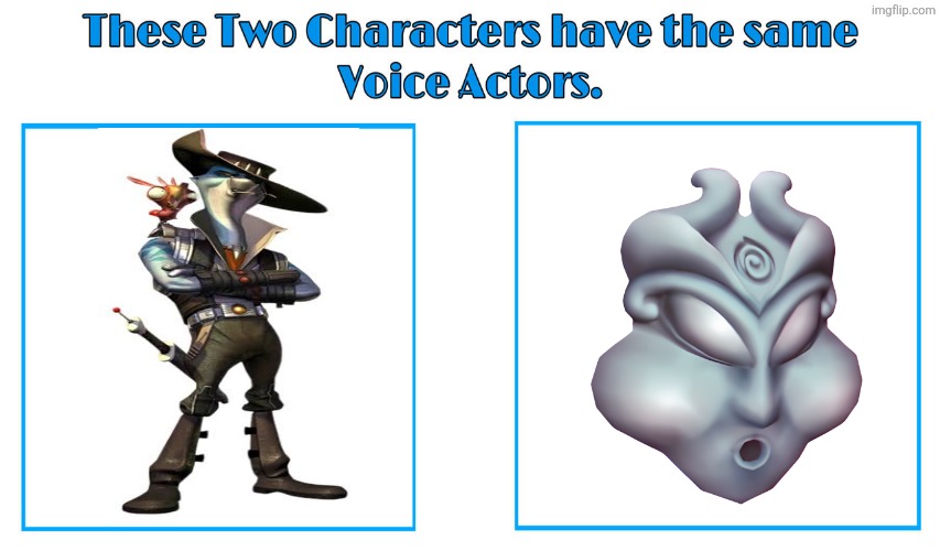 Jess Harnell 2 | image tagged in same voice actor,jess harnell,crash bandicoot,ratchet and clank,playstation | made w/ Imgflip meme maker