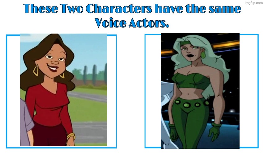 Maria Canals Barrera 2 | image tagged in same voice actor,proud family,dc comics,maria canals barrera,beatriz da costa,disney | made w/ Imgflip meme maker