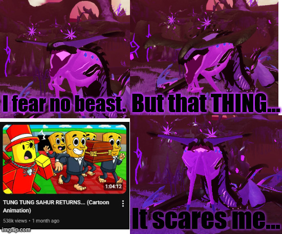 an ancient meme....RUINED | image tagged in zakaiodrak i fear no man,gametoons,roblox,coffin dance | made w/ Imgflip meme maker