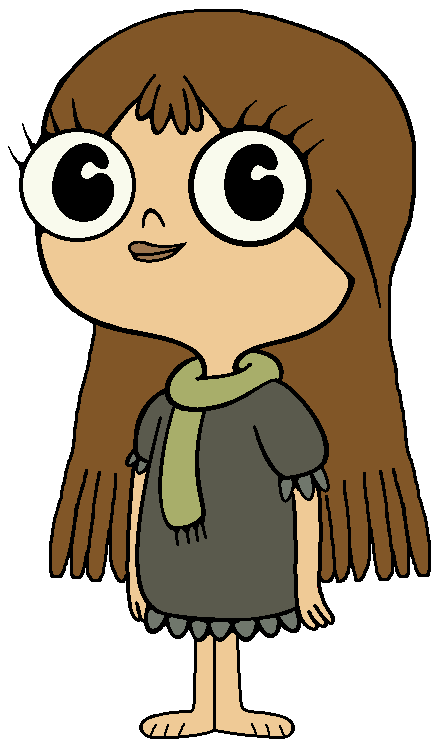 Sally Syrup in her hairdown without her goggles in barefoot Meme Template