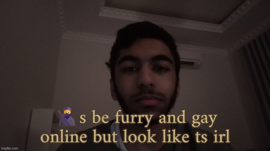 🥷s be furry and gay online but look like ts irl | made w/ Imgflip meme maker