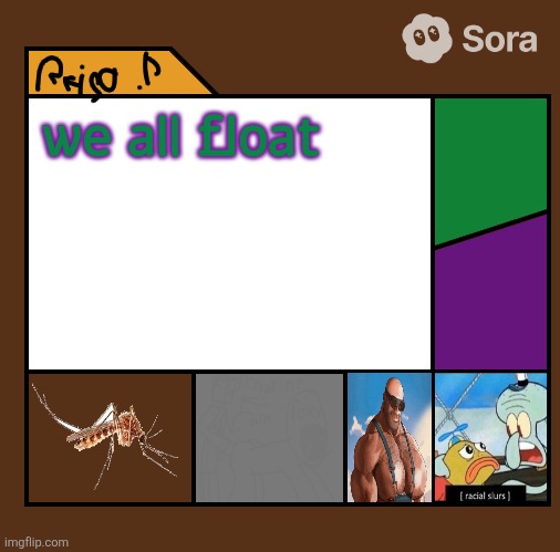 . | we all float | image tagged in reijo p | made w/ Imgflip meme maker