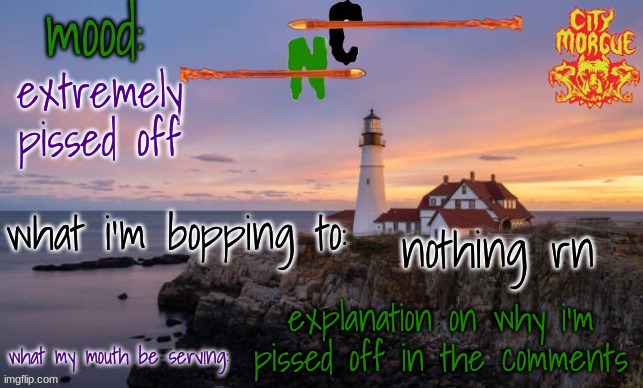 its abt my boyfriend (nothing good) | extremely pissed off; nothing rn; explanation on why i'm pissed off in the comments | image tagged in nova caliber's template | made w/ Imgflip meme maker