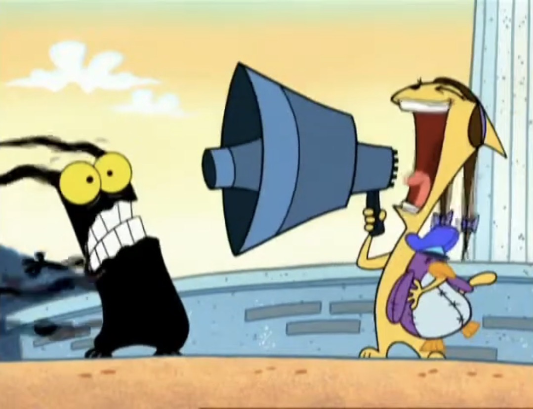 Katilda from Catscratch yelling SPARE Blank Meme Template