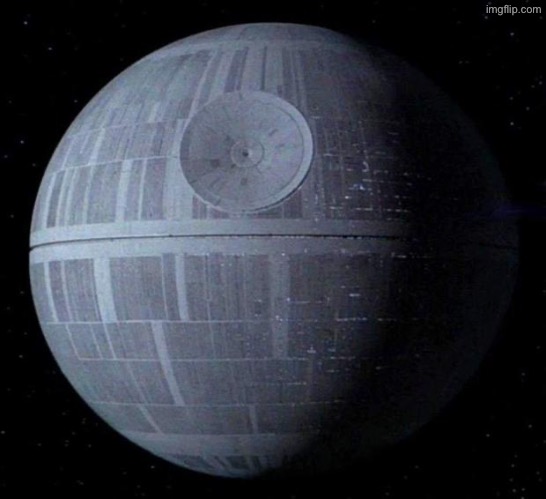 1 upvote = 1 snowflake lasered | image tagged in death star | made w/ Imgflip meme maker