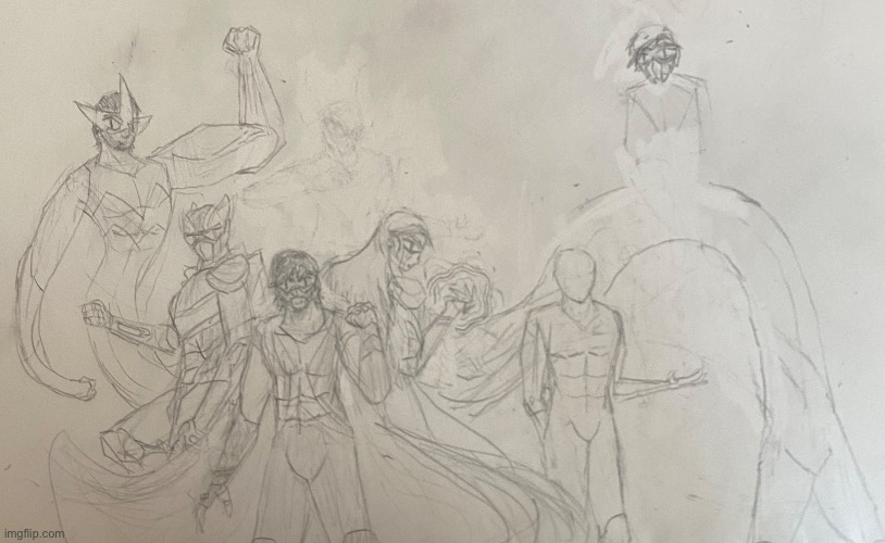 unfinished Pantheon drawing from my art class folder | made w/ Imgflip meme maker