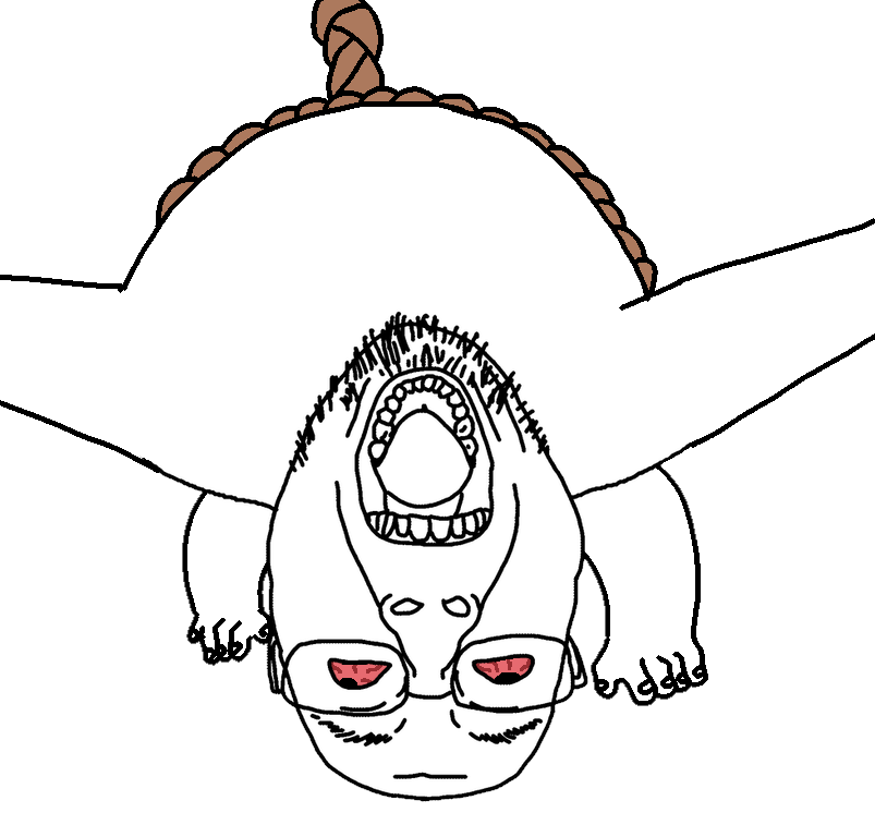 Wojak hanging upside down Blank Meme Template