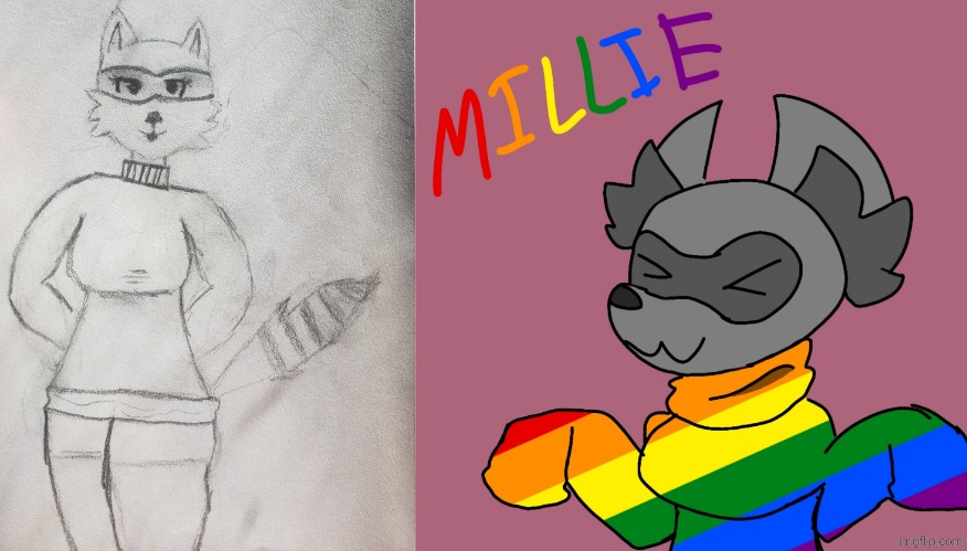 Highkey bored, anyone want to redraw my fursona? | made w/ Imgflip meme maker