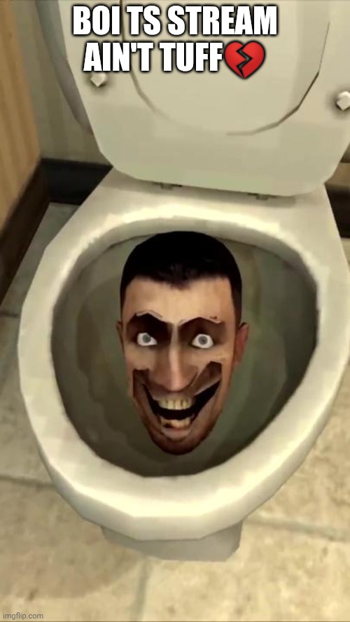 Disapprove if you love skibidi toilet | BOI TS STREAM AIN'T TUFF💔 | image tagged in skibidi toilet | made w/ Imgflip meme maker