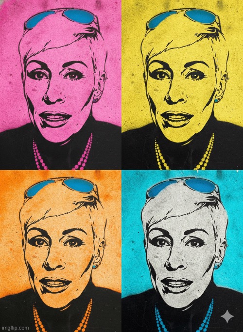 Sloan’s Sunglasses | image tagged in sloan bella,fashion,pop art,andy warhol,ai art,brian einersen | made w/ Imgflip meme maker