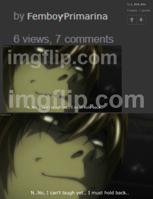 image tagged in i can't laugh yet light yagami | made w/ Imgflip meme maker