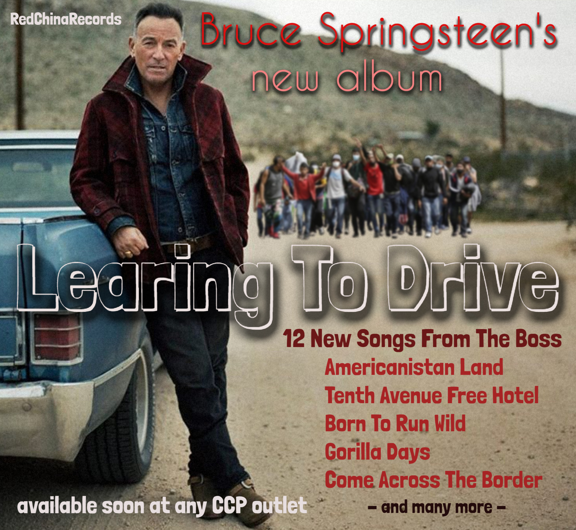 Springsteen's New Album 'Learing To Drive' Blank Meme Template