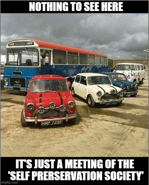 If You Know, You Know ! | NOTHING TO SEE HERE; IT'S JUST A MEETING OF THE
 'SELF PRERSERVATION SOCIETY' | image tagged in if you know you know,1960's,film | made w/ Imgflip meme maker