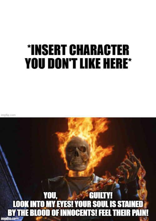 Ghost Rider Takes Vengeance On X Blank Meme Template