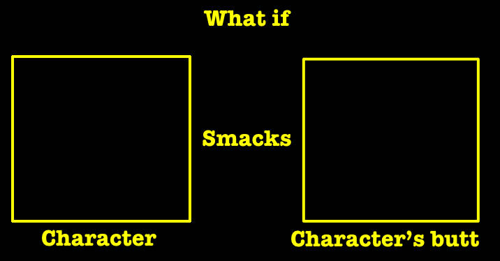 X Smacks Y's Butt Blank Meme Template