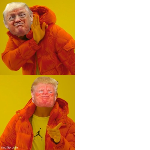 High Quality Trump Hotline Bling Blank Meme Template