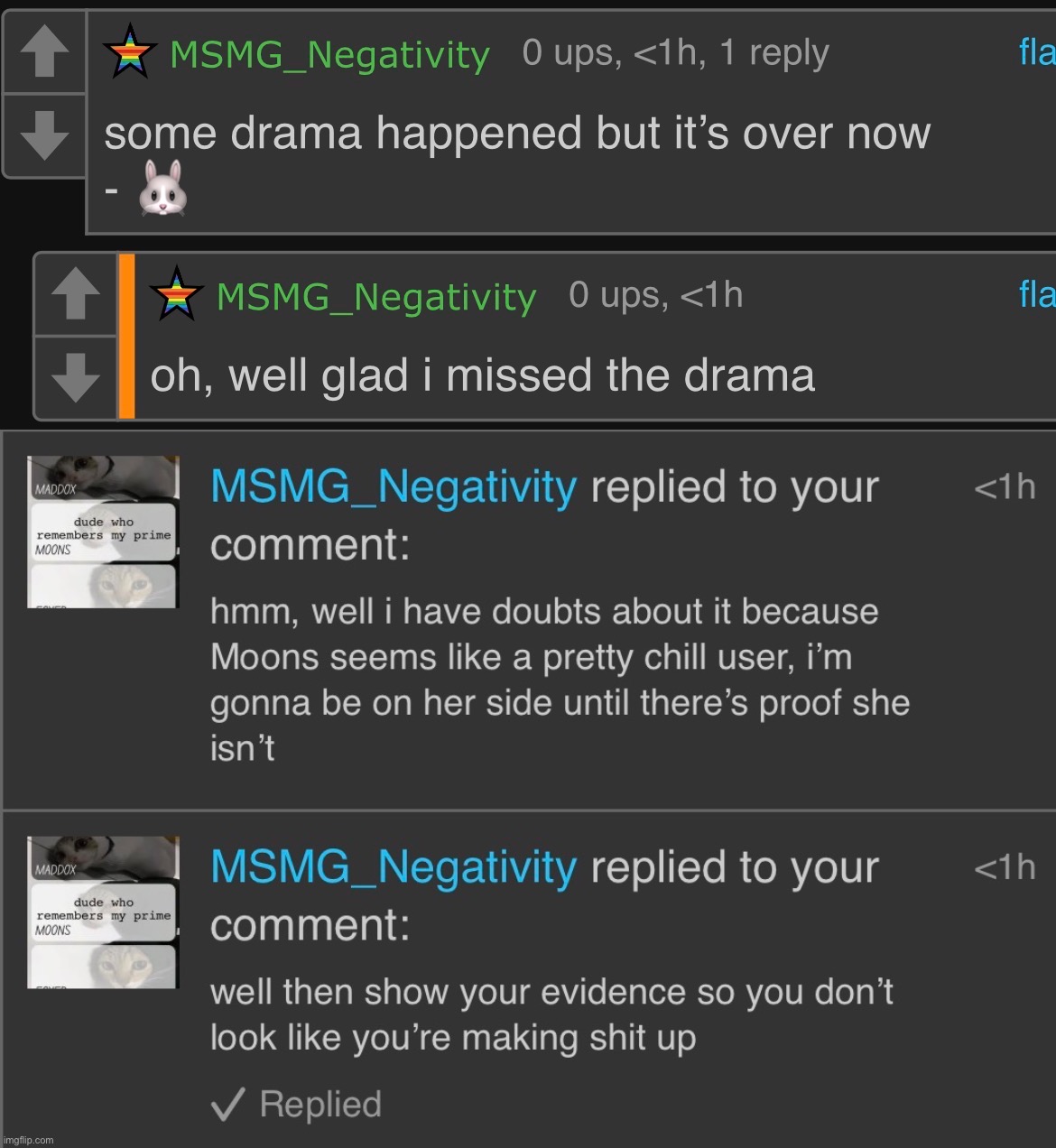 “glad i missed the drama” | made w/ Imgflip meme maker