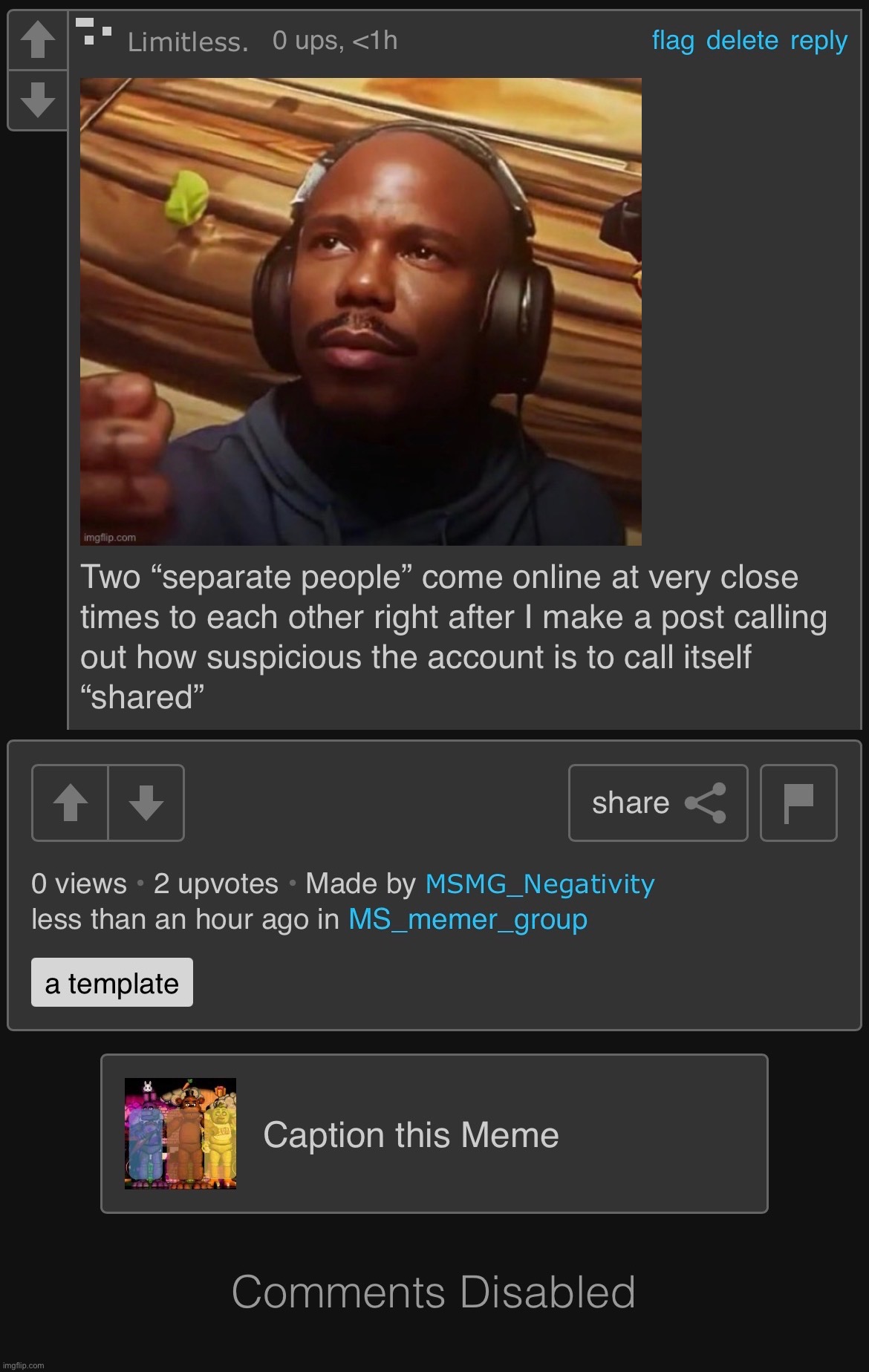 disabling comments to hide the evidence I showed in my comment doesn’t help anything. | made w/ Imgflip meme maker