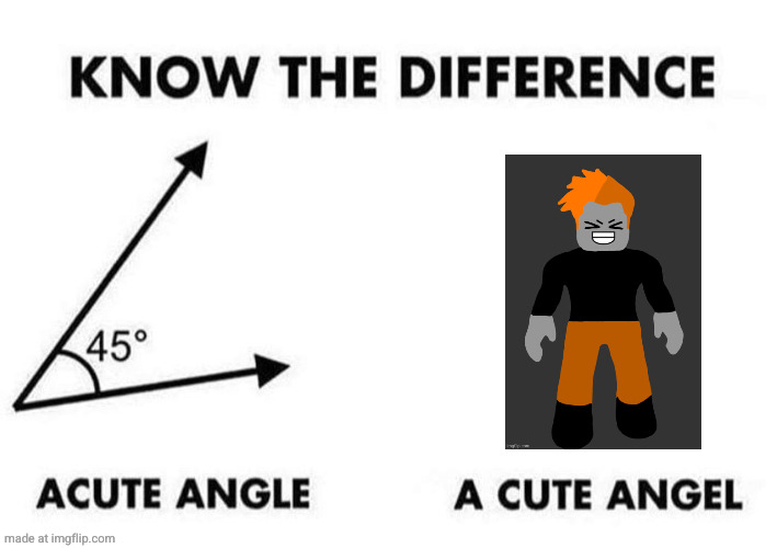 image tagged in acute angle a cute angel | made w/ Imgflip meme maker