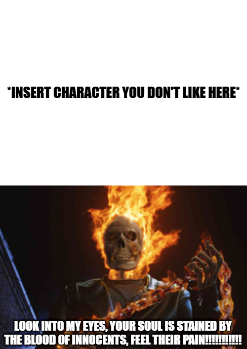 Ghost Rider Takes Vengeance On X Blank Meme Template