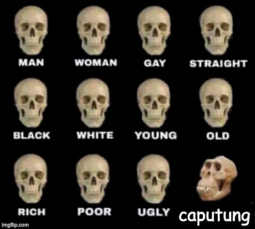 idiot skull | caputung | image tagged in idiot skull | made w/ Imgflip meme maker