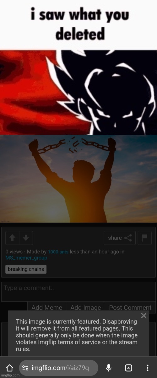 image tagged in i saw what you deleted | made w/ Imgflip meme maker