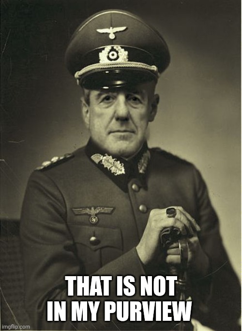 Good Guy Mueller | THAT IS NOT IN MY PURVIEW | image tagged in good guy mueller | made w/ Imgflip meme maker