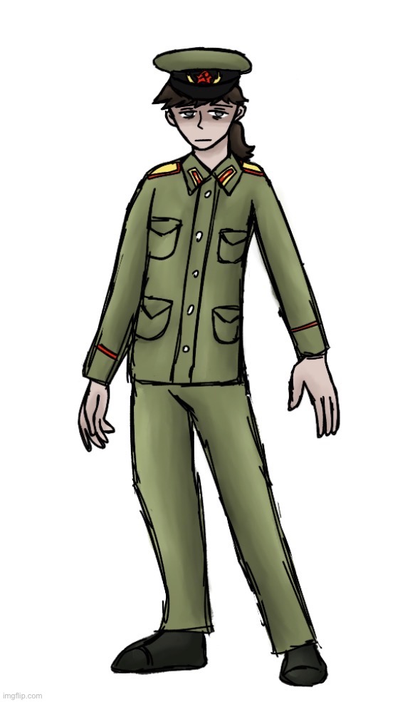 Alright, i finished. Me in ww2 ussr army uniform. Honestly hate how this turned out… | image tagged in drawing,dea | made w/ Imgflip meme maker