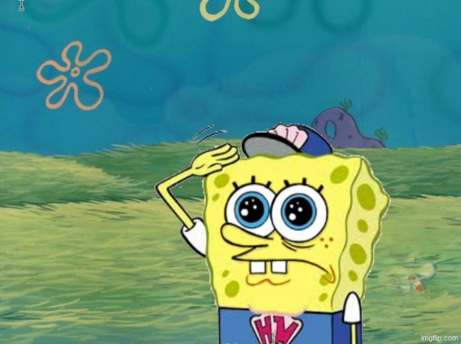 Spongebob salute | image tagged in spongebob salute | made w/ Imgflip meme maker