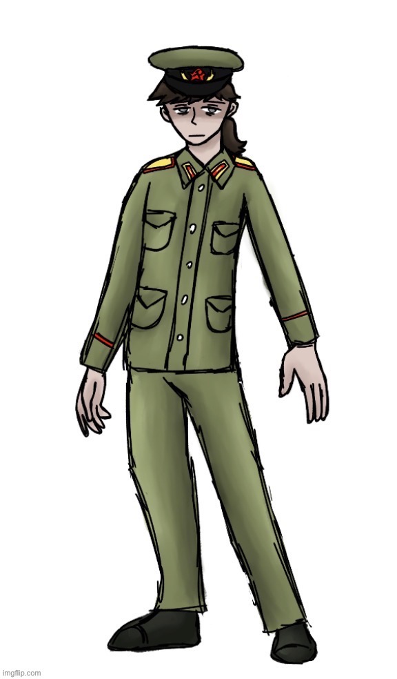 Me in ww2 ussr army uniform (this turned out horrible) | image tagged in dea,drawing | made w/ Imgflip meme maker