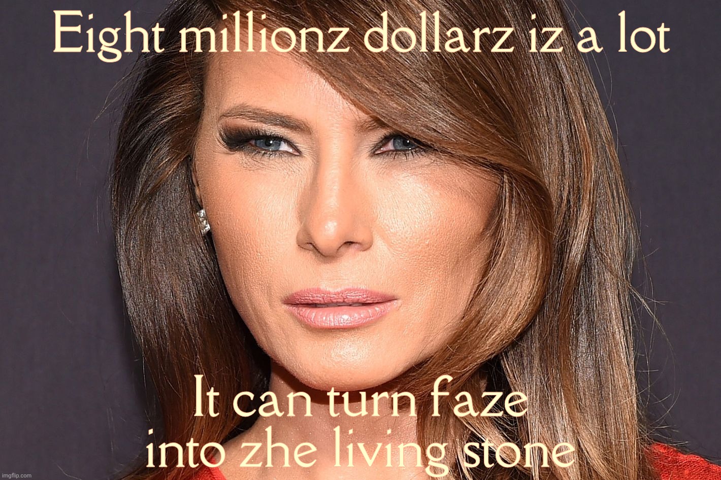 Eight millionz dollarz iz a lot It can turn faze into zhe living stone | made w/ Imgflip meme maker