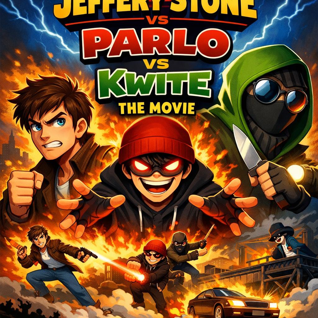 Jeffery Stone vs Parlo vs Kwite the movie Blank Meme Template