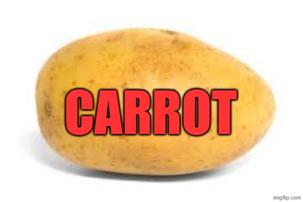 Potato | CARROT | image tagged in potato | made w/ Imgflip meme maker